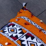 Moroccan kilim cushion orange