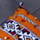 Moroccan orange kilim cushion