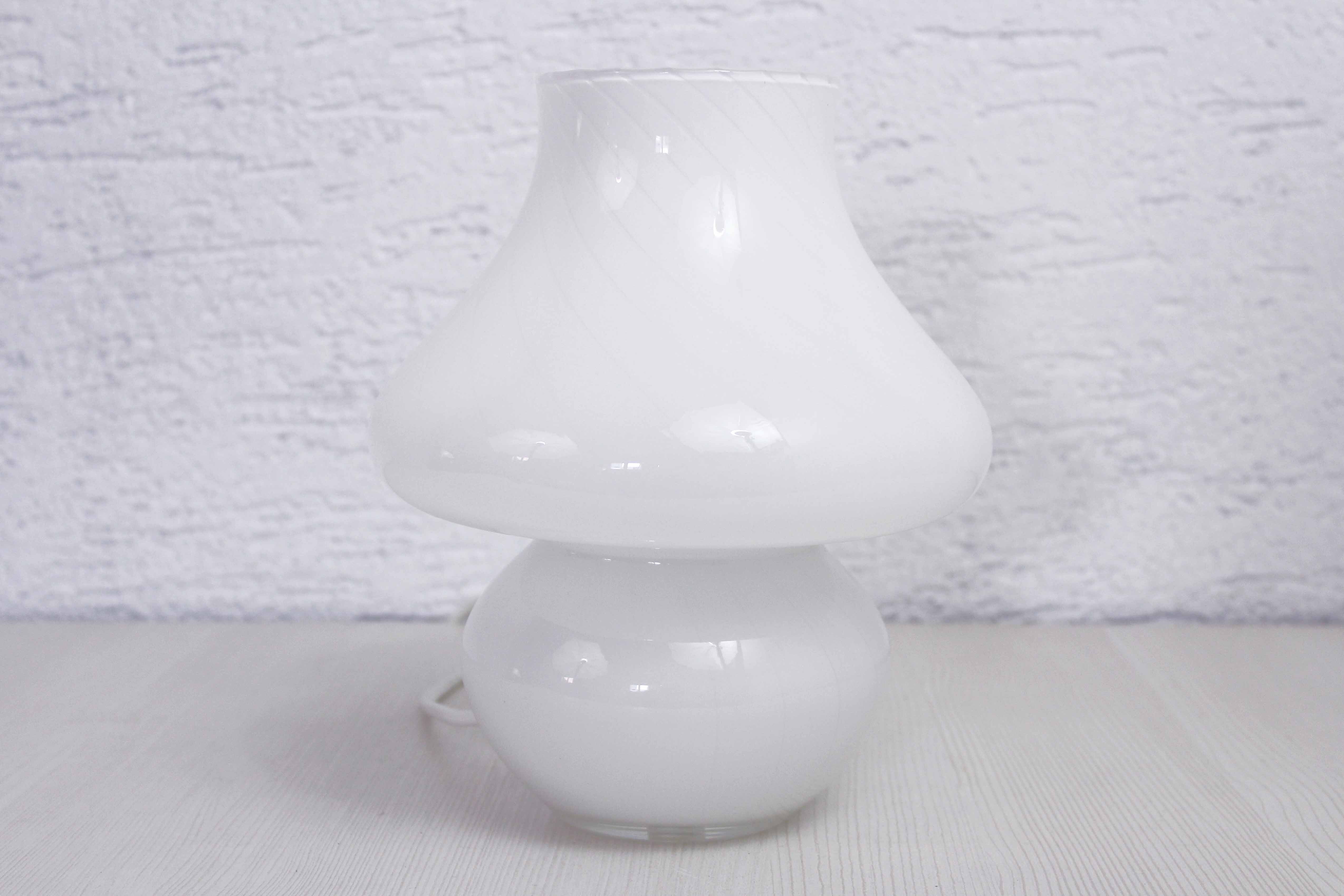 Murano glass mushroom lamp