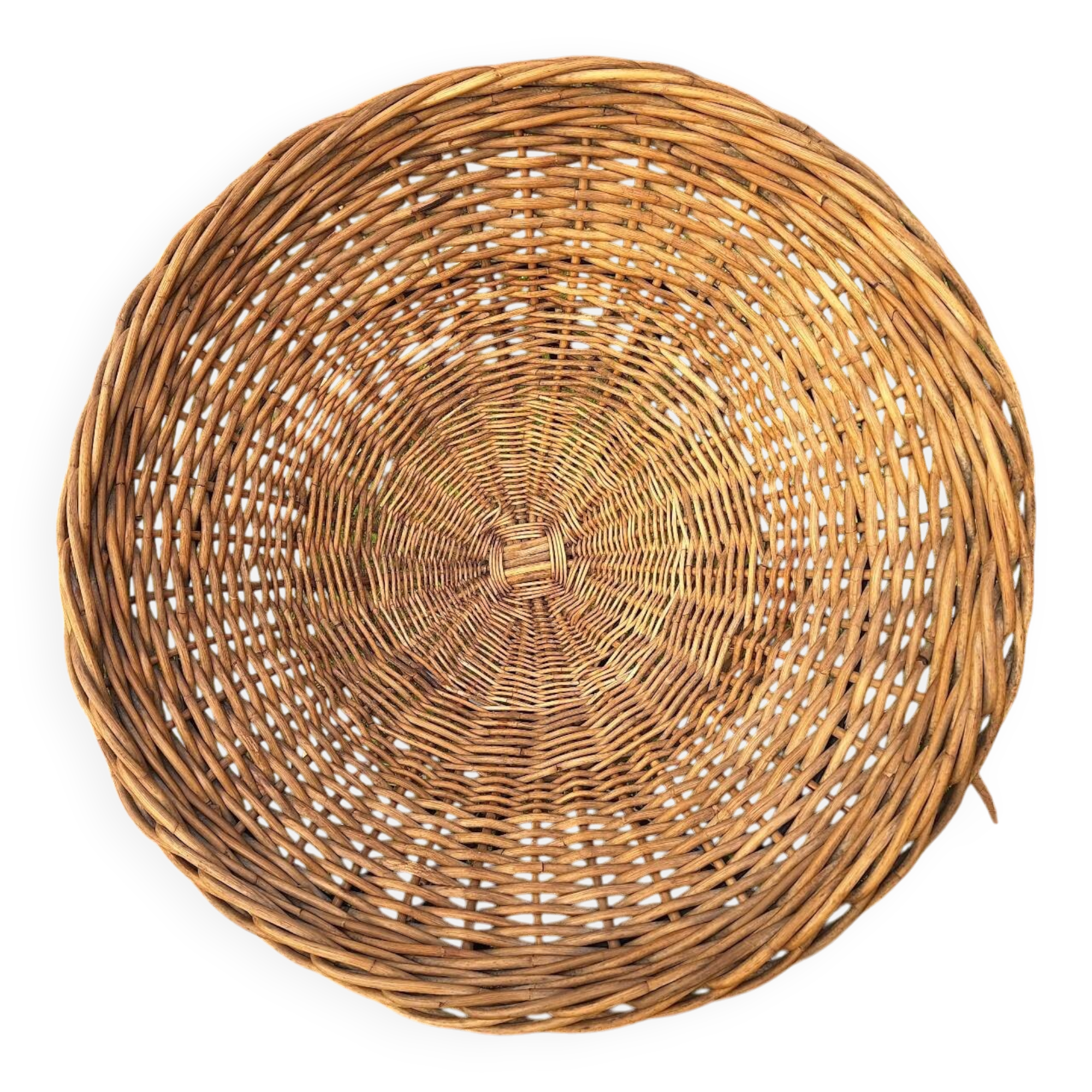 Rattan and iron swivel pod chair, 1960s