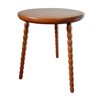 Table d'appoint tripode en bois massif
