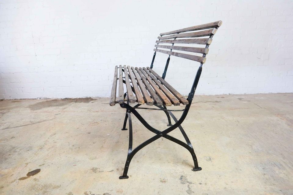 Antique foldable garden bench