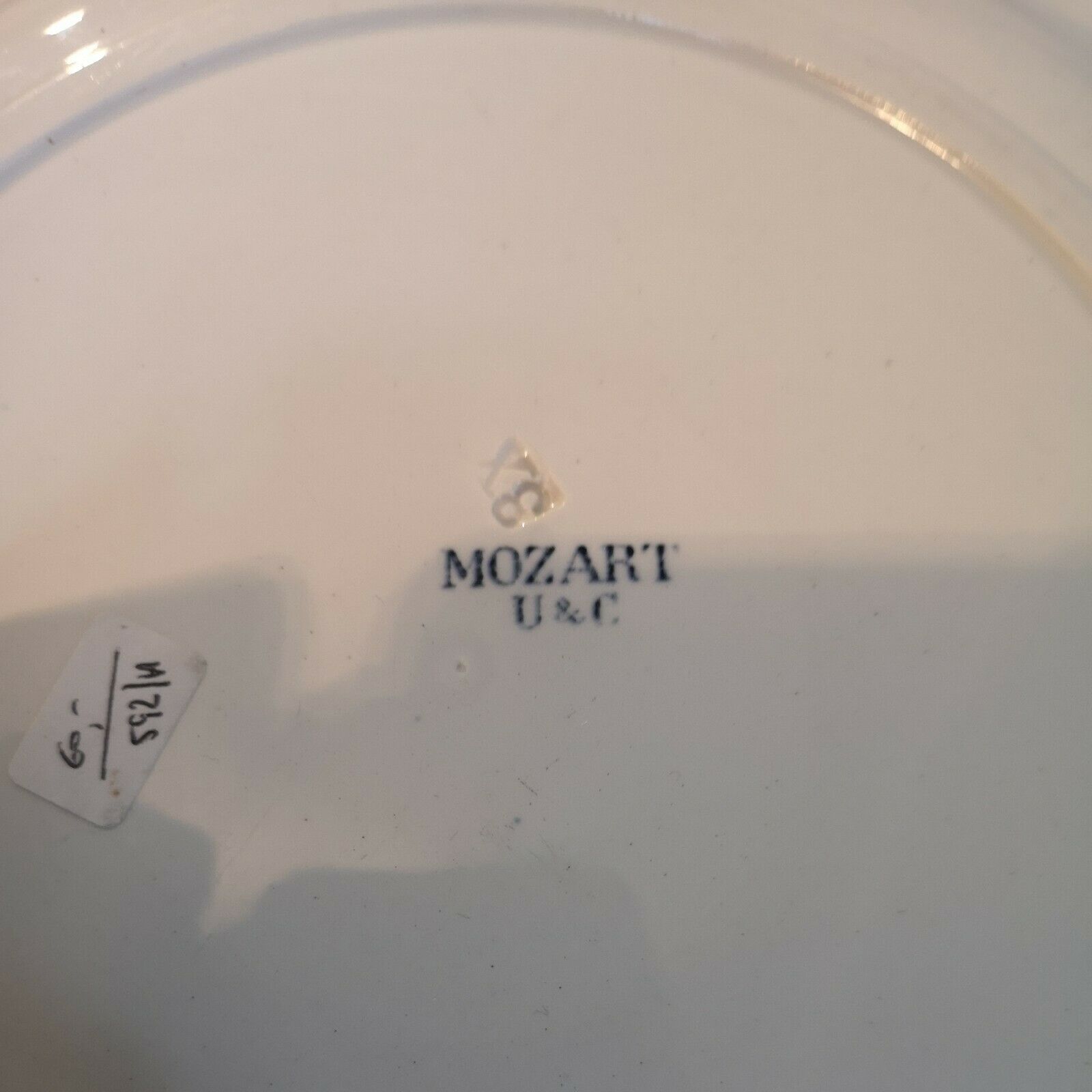 Round dish in Earthenware Sarreguemines Model Mozart