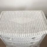 White rattan chest of drawers 1960