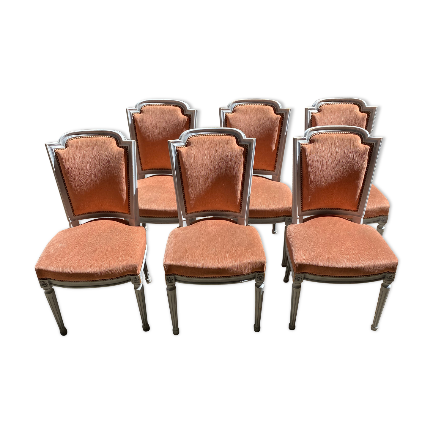 Series of 6 chairs XXeme style Louis XVI
