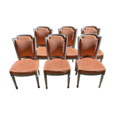 Series of 6 chairs XXeme style Louis XVI