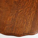 Solid Oak Carved and Turned Side Table, France, ca. 1890