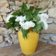 Yellow glazed earth vase