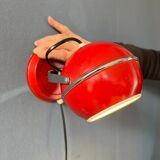 Red space-age eyeball wall lamp