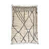 Moroccan Berber carpet Beni Ouarain with black free-patterned 2,35x1.65m