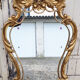 Large golden mirror baroque rocaille spirit, vintage 56x99cm
