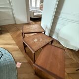Set of 3 Scandinavian nesting tables from the 60s