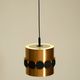 1960s Space Age pendant lamp by Doria, made of copper-anodized aluminum