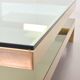 Belgo-Chrom Architectural G-Table 23-Carat Goldplated with Glass Tops 1970s