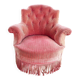 Retro Toad armchair in pink velvet