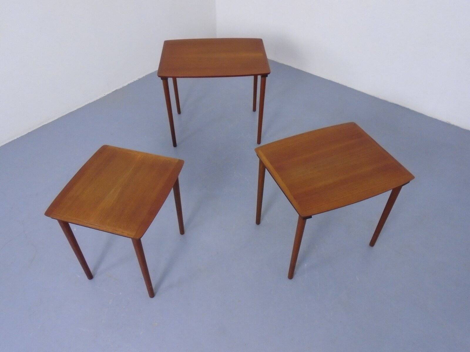 Danish Teak Nesting Tables from Møbelintarsia, 1960s, Set of 3