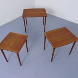 Danish Teak Nesting Tables from Møbelintarsia, 1960s, Set of 3