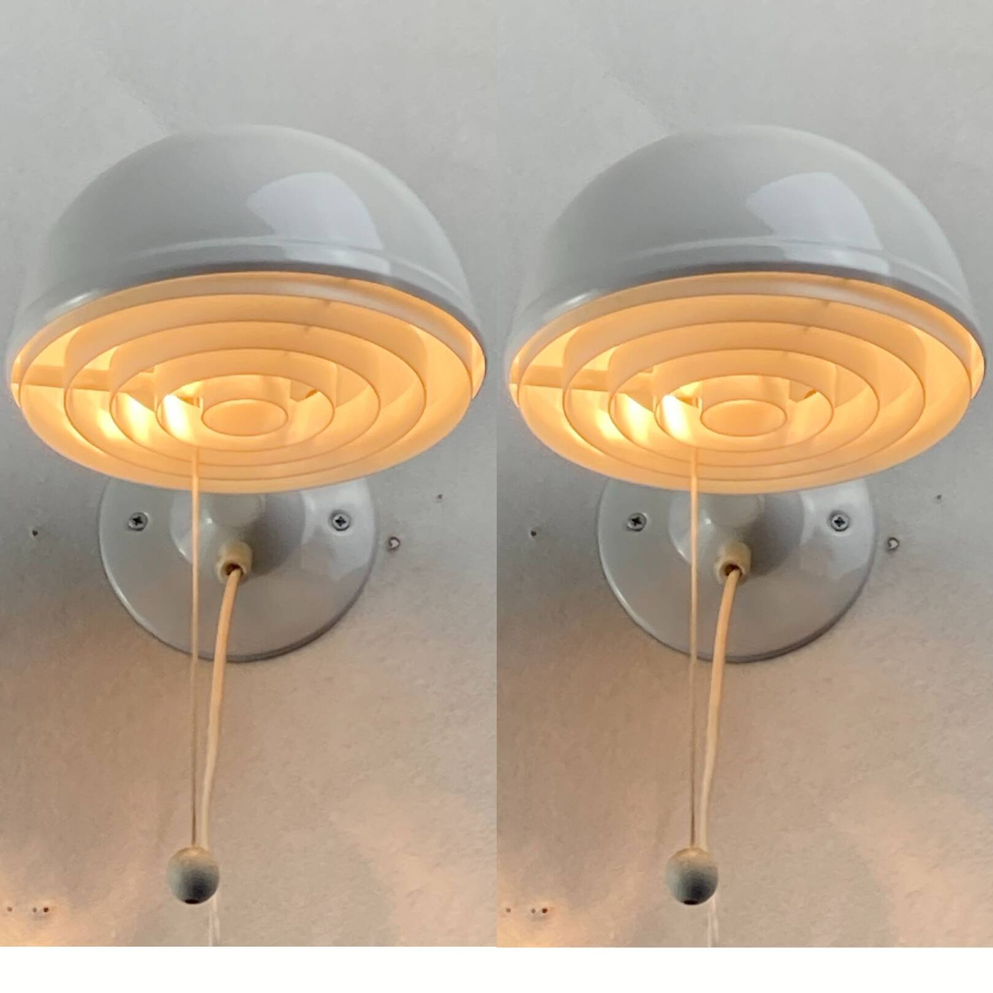 Pair Scandinavian wall sconces by Knud Christensen for ABO Randers, Denmark 1960s-1970s