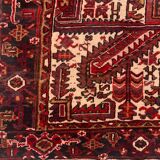 Antique Heriz Rug 335x235 cm Wool Oriental Hand Made Carpet Red, Brown, Blue