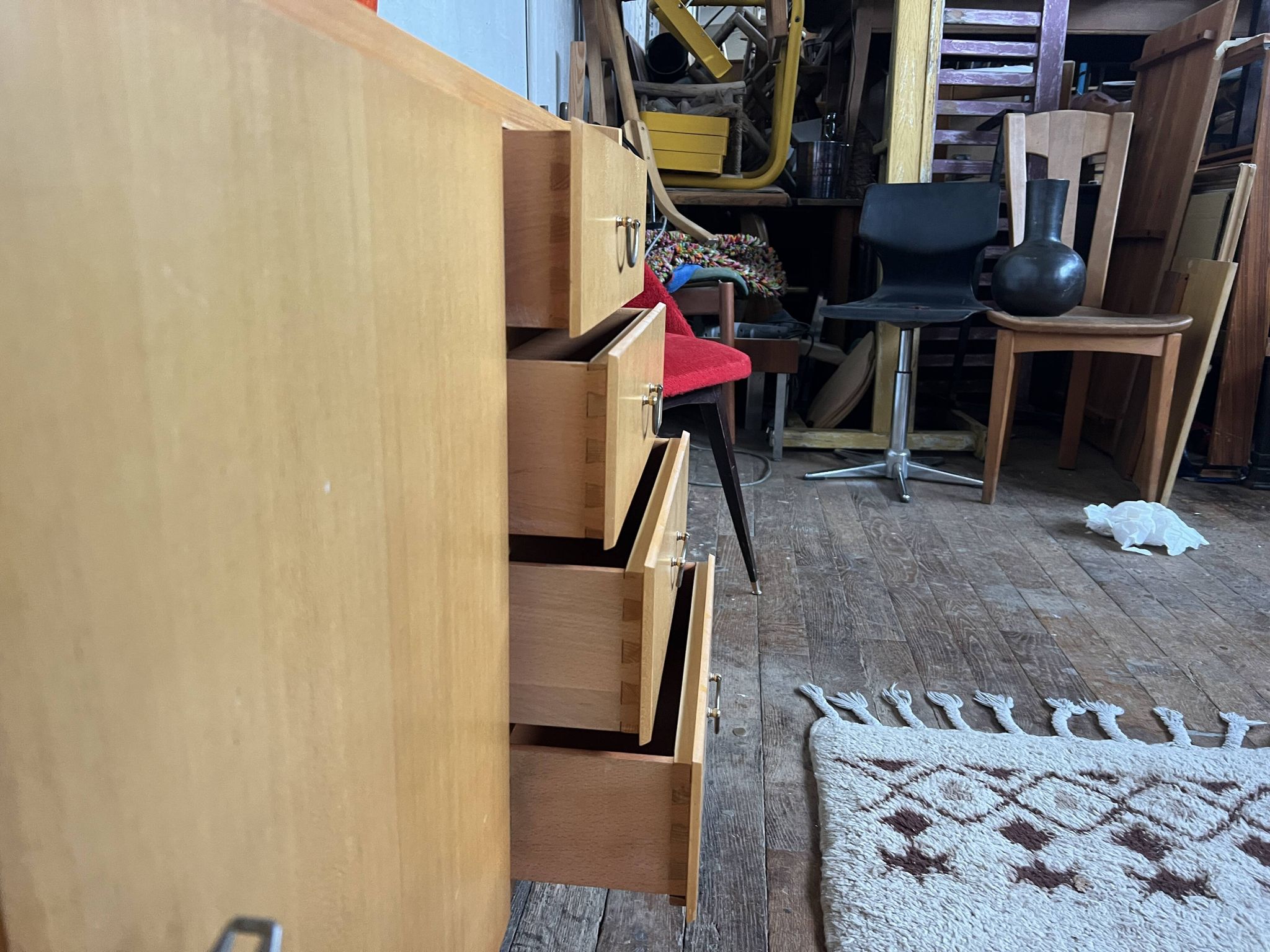 Enfilade vintage en frêne – style scandinave