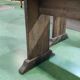Early 20th century farmhouse table in fir and chestnut with benches