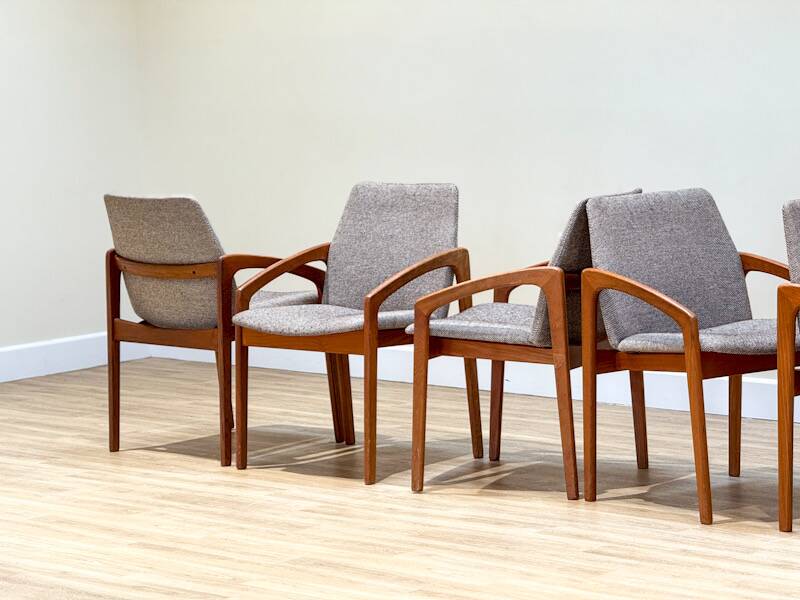 Set of 6 Danish “Knife Chairs” by K.S, 1960s
