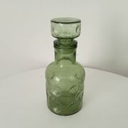 Carafe vintage années 60 en verre moulé bullé