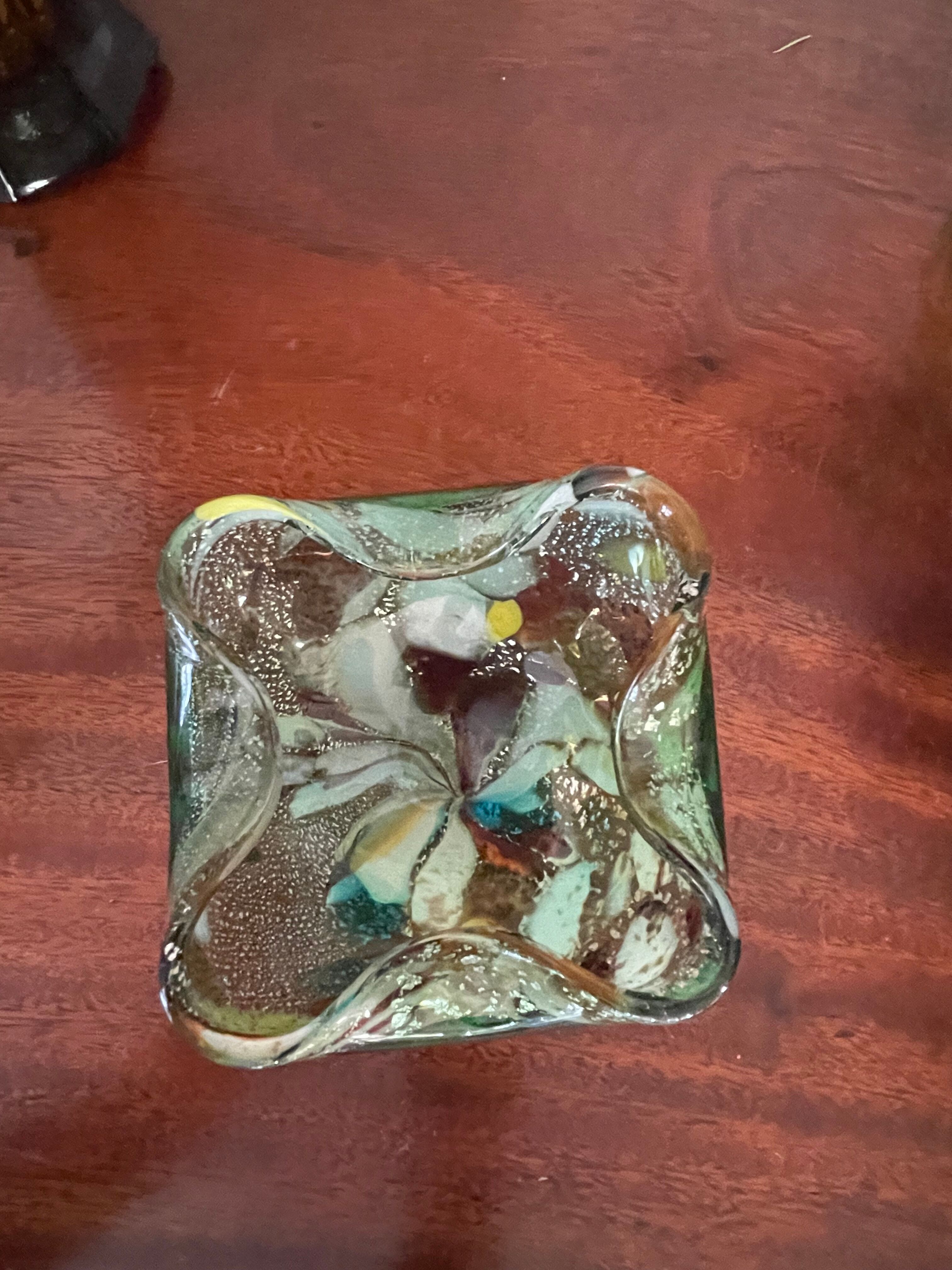 Tutu-frutti glass pocket trays from Murano circa 1960