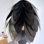 Brutalist suspension Jansen metal welded flower