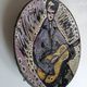 Huguette & marius bessone large ceramic plate vallauris the guitarist 1