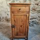 Small vintage pine storage cabinet – Antique French workshop furniture