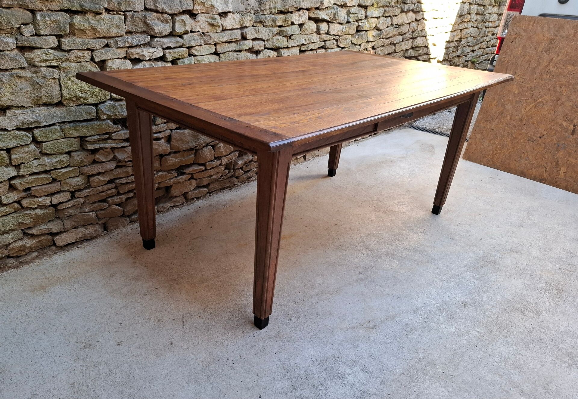 Table de ferme en chêne, 176 x 99 cm