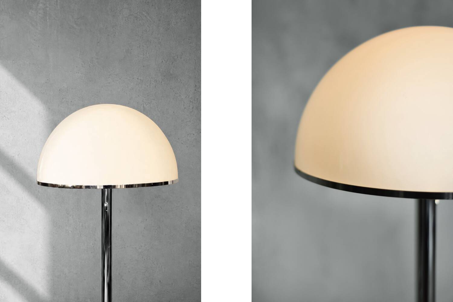 Vintage Swedish Chrome & White Acrylic Floor Lamp from Nybro Armaturfabrik