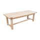 Farmhouse table 2 drawers 2 extensions in solid oak raw wood