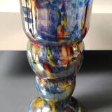 Boho chic iridescent/Iridescent vase. Millefiori. Wilhelm Kralik