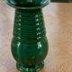 Ceramic vase enamelled green slurry style vallauris vintage 1950
