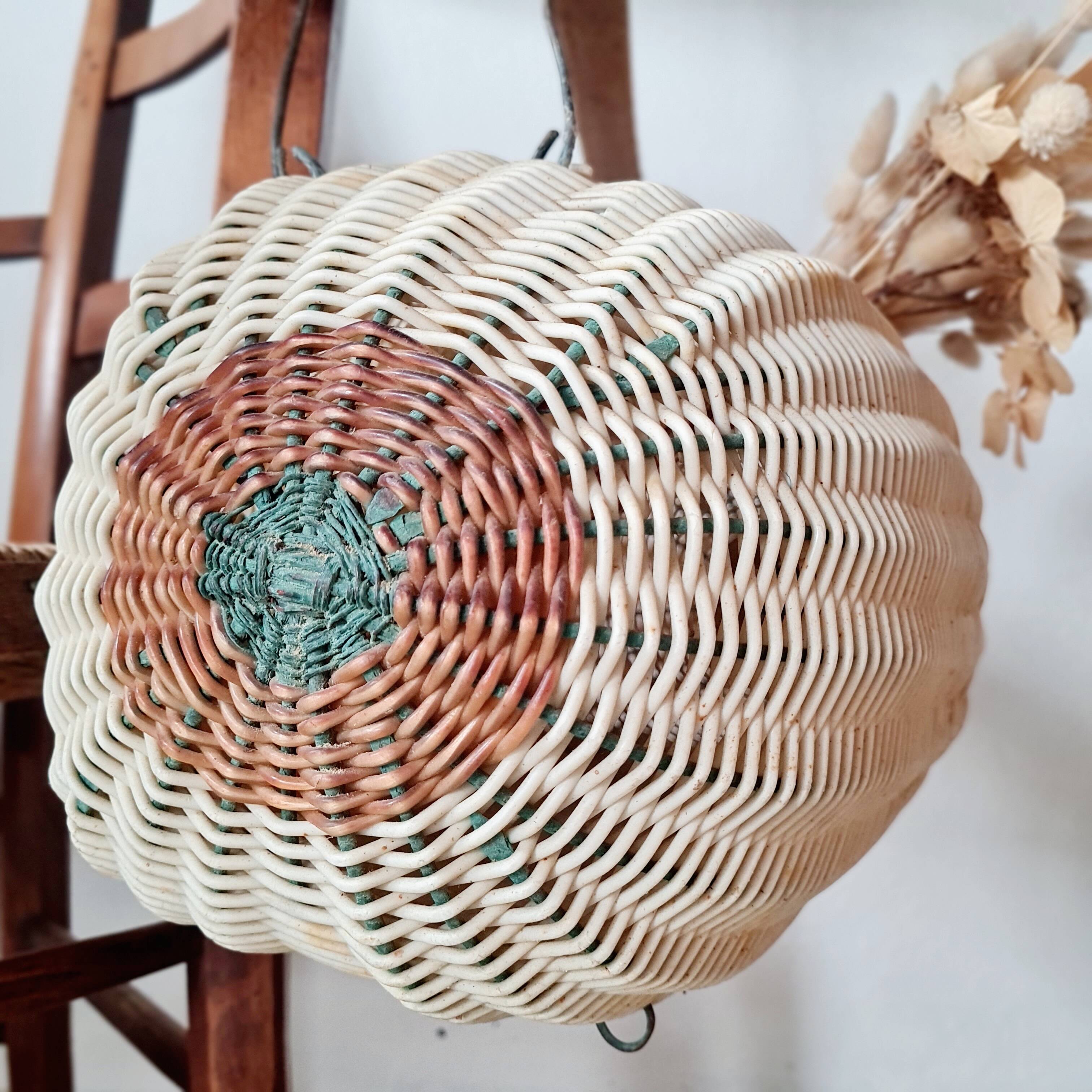 Rattan messenger bag