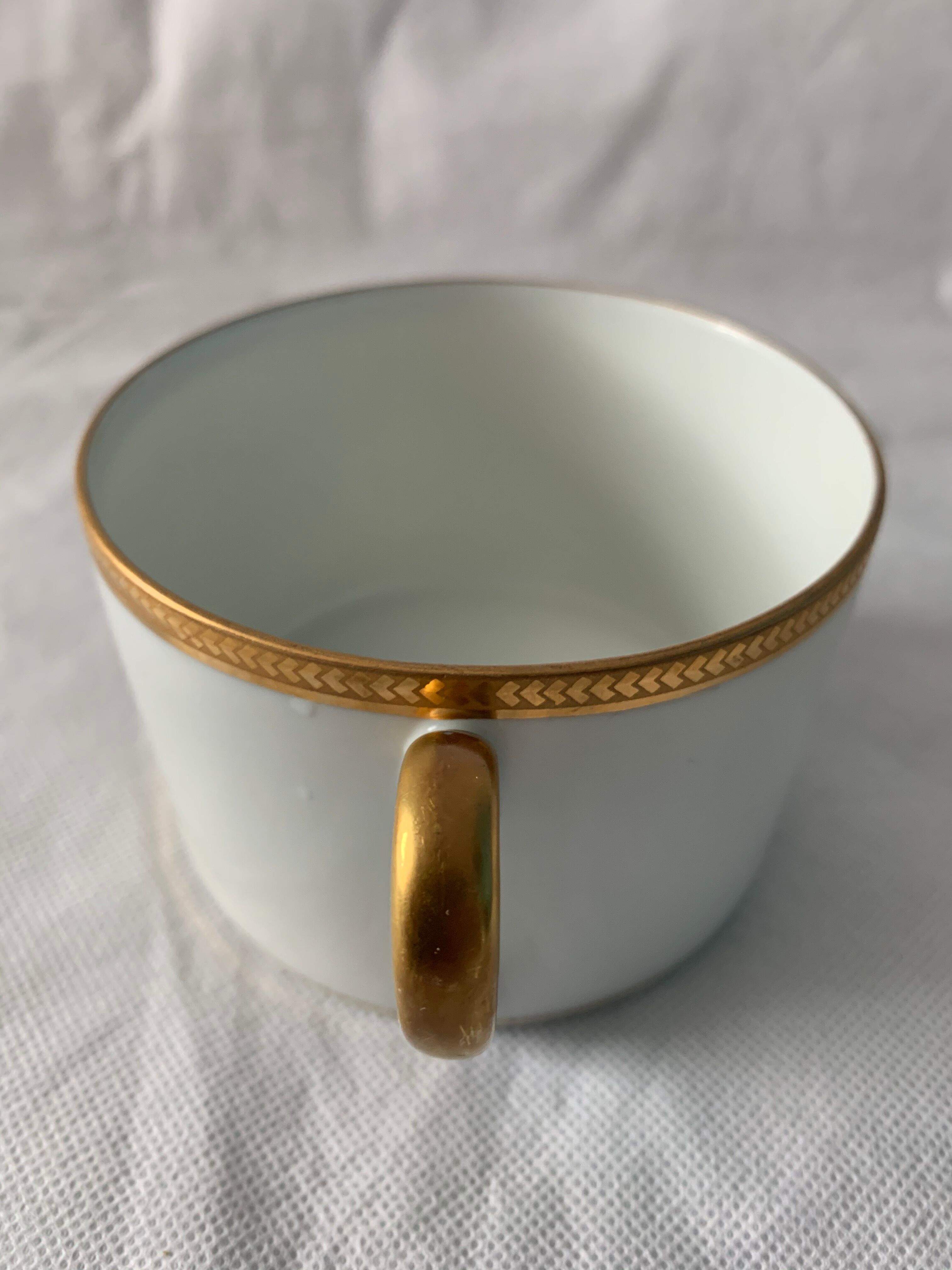 Jammet Seignolles Limoges porcelain and gold cup