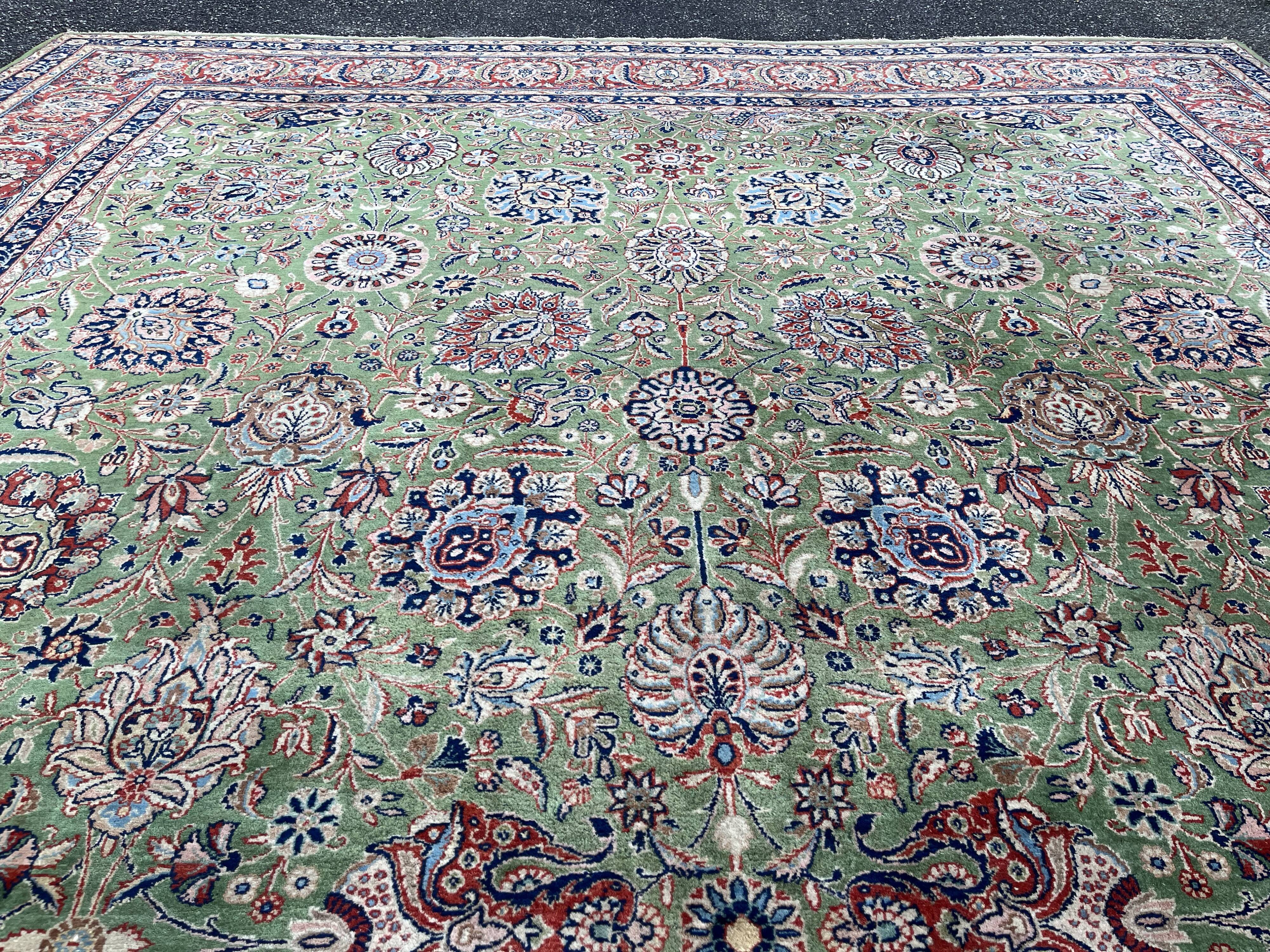 Carpet XXL Tabriz Shah Abbas Emerald Green