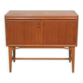 Vintage Scandinavian teak sideboard with writing surface, 1960s.