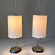 Pair of vintage brass lamps design 60 years
