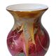 Glass vase - signed - gold leaf - Art Nouveau influence