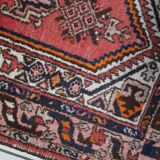 Handmade vintage Persian Hamadan rug 93cm x 196cm 1970s
