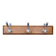 Vintage wooden wall coat rack - 3 hooks