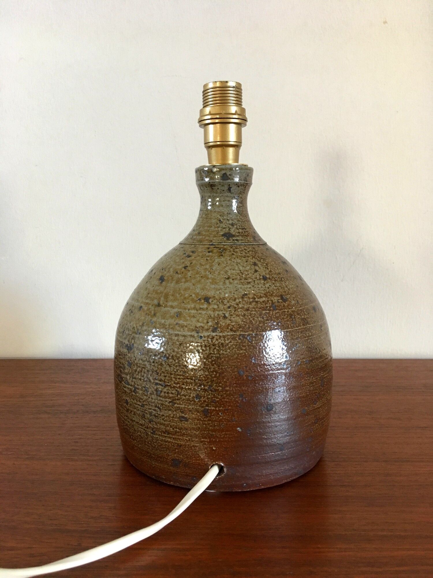 Signed vintage sandstone lamp