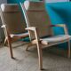 Paire de fauteuils de bill potter pour vejle møbel fabrik. danemark 2000