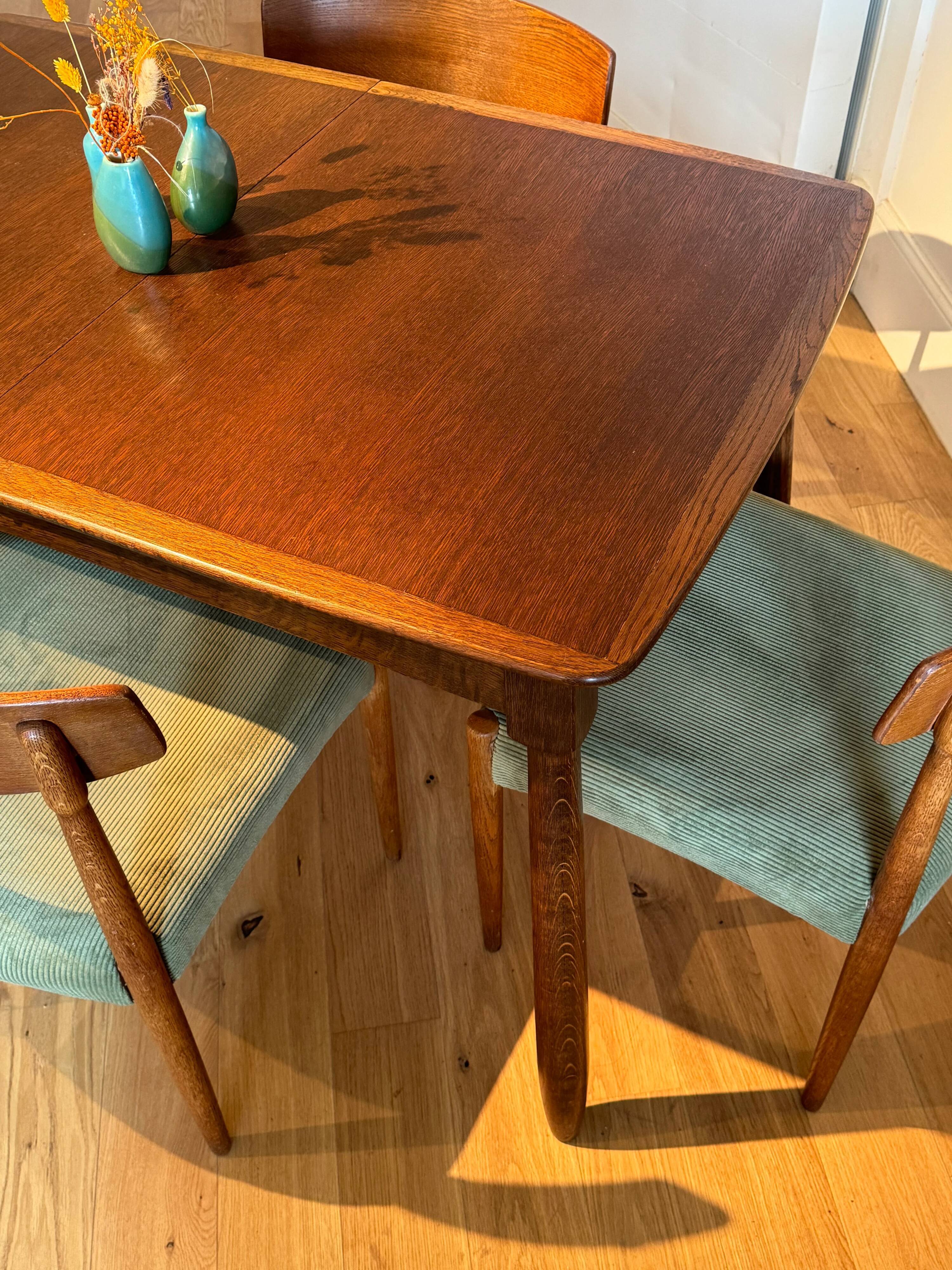 Vintage Scandinavian oak table "Mette"