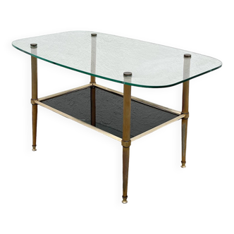 Table basse en verre vintage 50/60