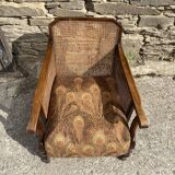 Fauteuil anglais type Chippendale avec coussin
