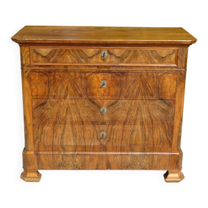 Commode en noyer et ronce